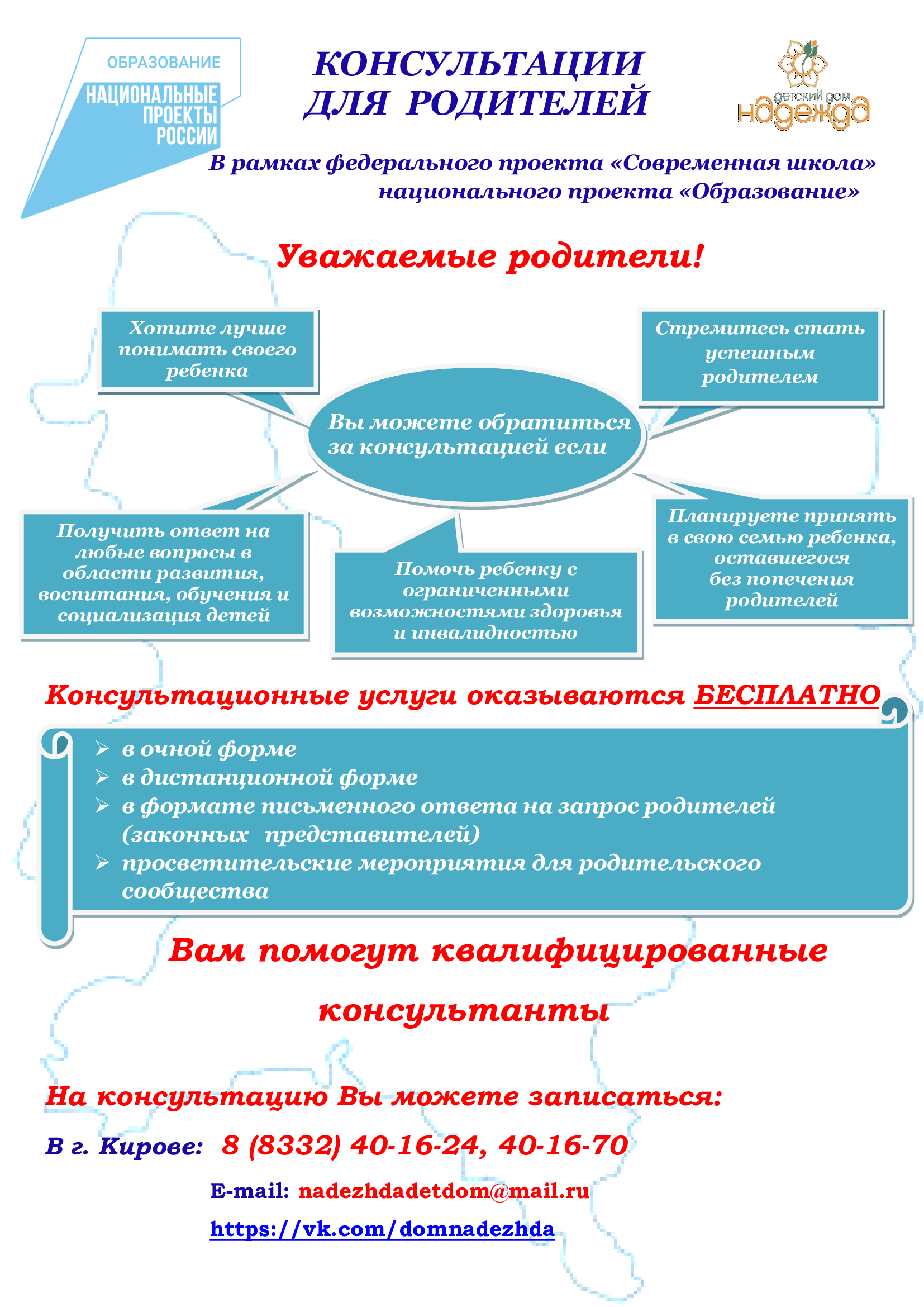 Консультации для родителей от психологов - Родителям - Страница психологов  - кфмл.рф